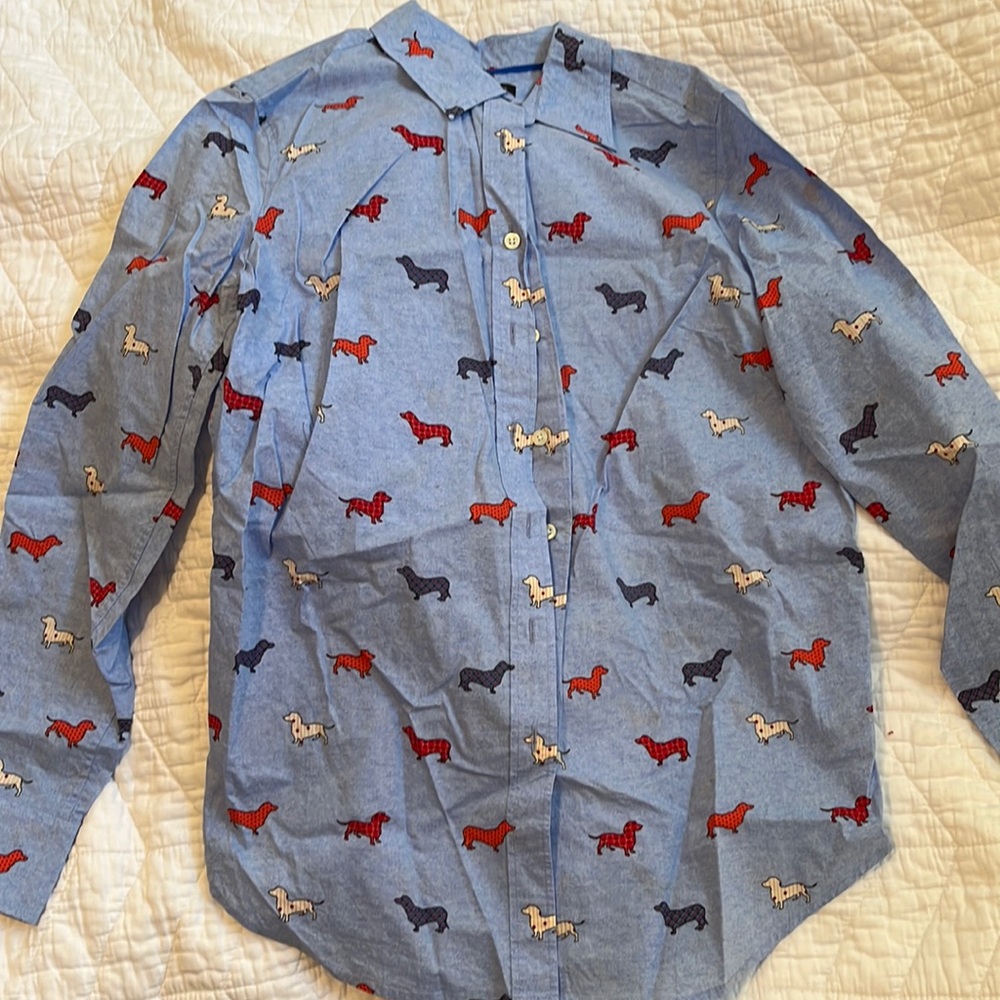 Talbots Button-down Dachshund Blouse